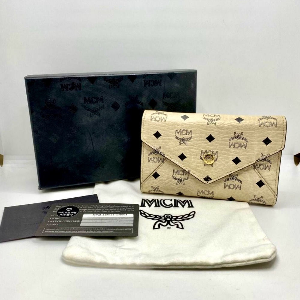 🌟 MCM Visetos Long Envelope Bifold Wallet | WALLET ONLY | Authentic Luxury 🌟